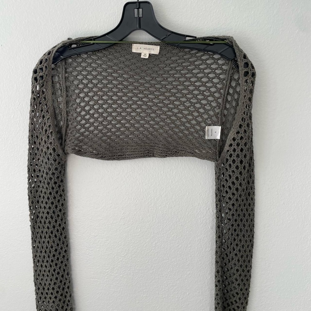 PacSun Green Mesh Sweater Shrug